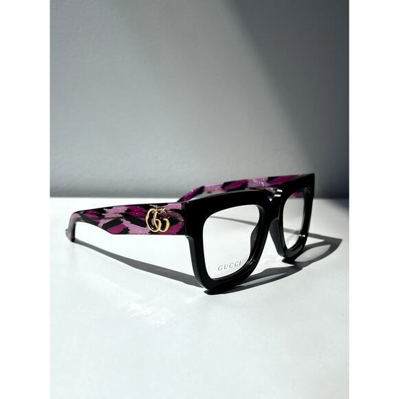 NEW Gucci GG1549O Black Pink Glitter Eyeglasses Frames - Picture 7 of 9